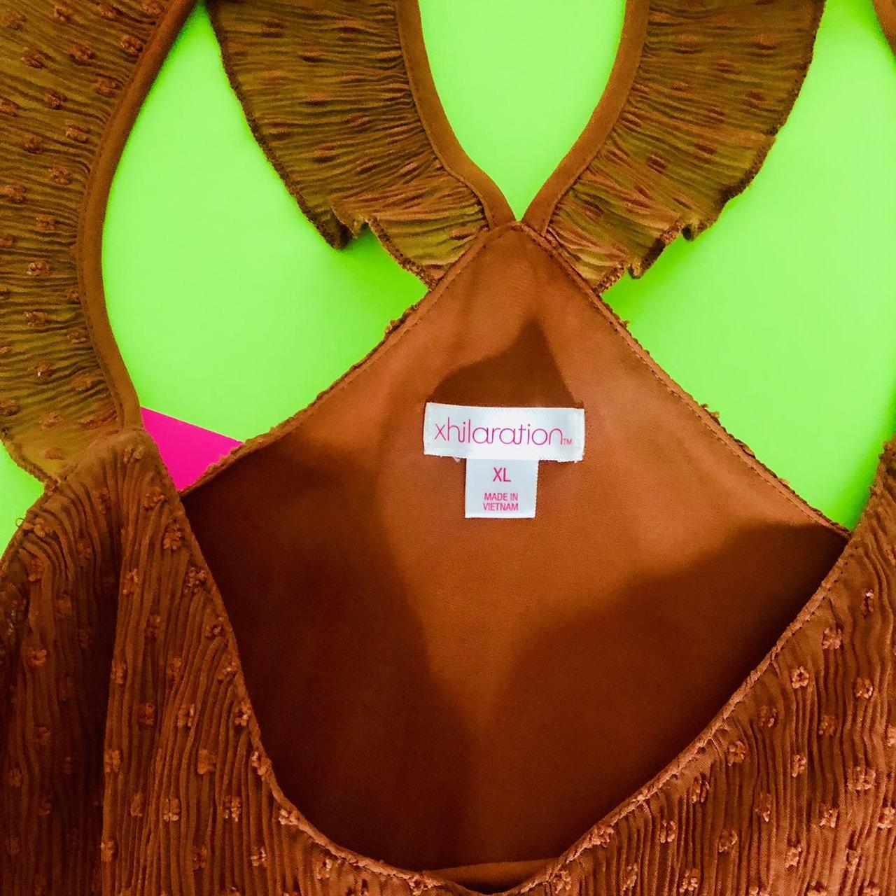 Xhilaration Women's Orange and Brown Vest Depop