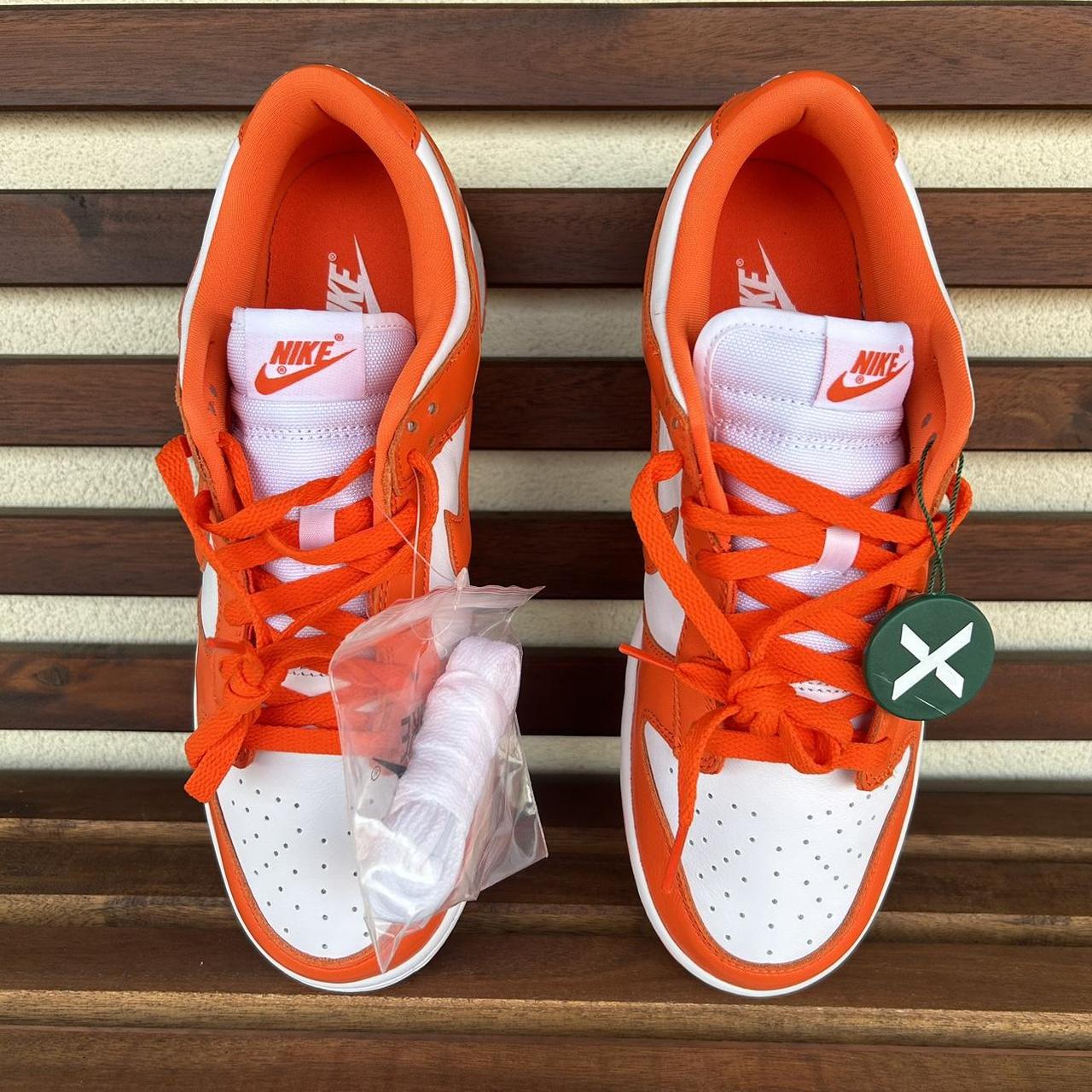 Nike Dunk Low Orange Blaze Syracuse' Tg.43 - Depop