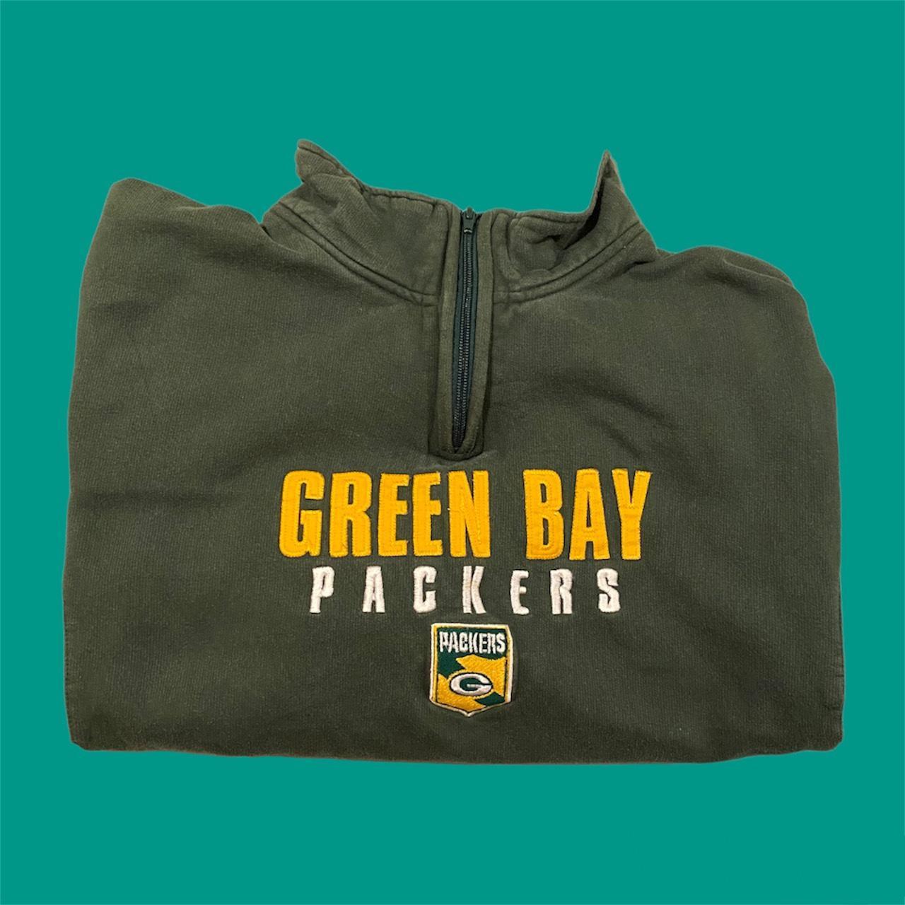 NFL fan apparel Green Bay packers mens green hooded - Depop