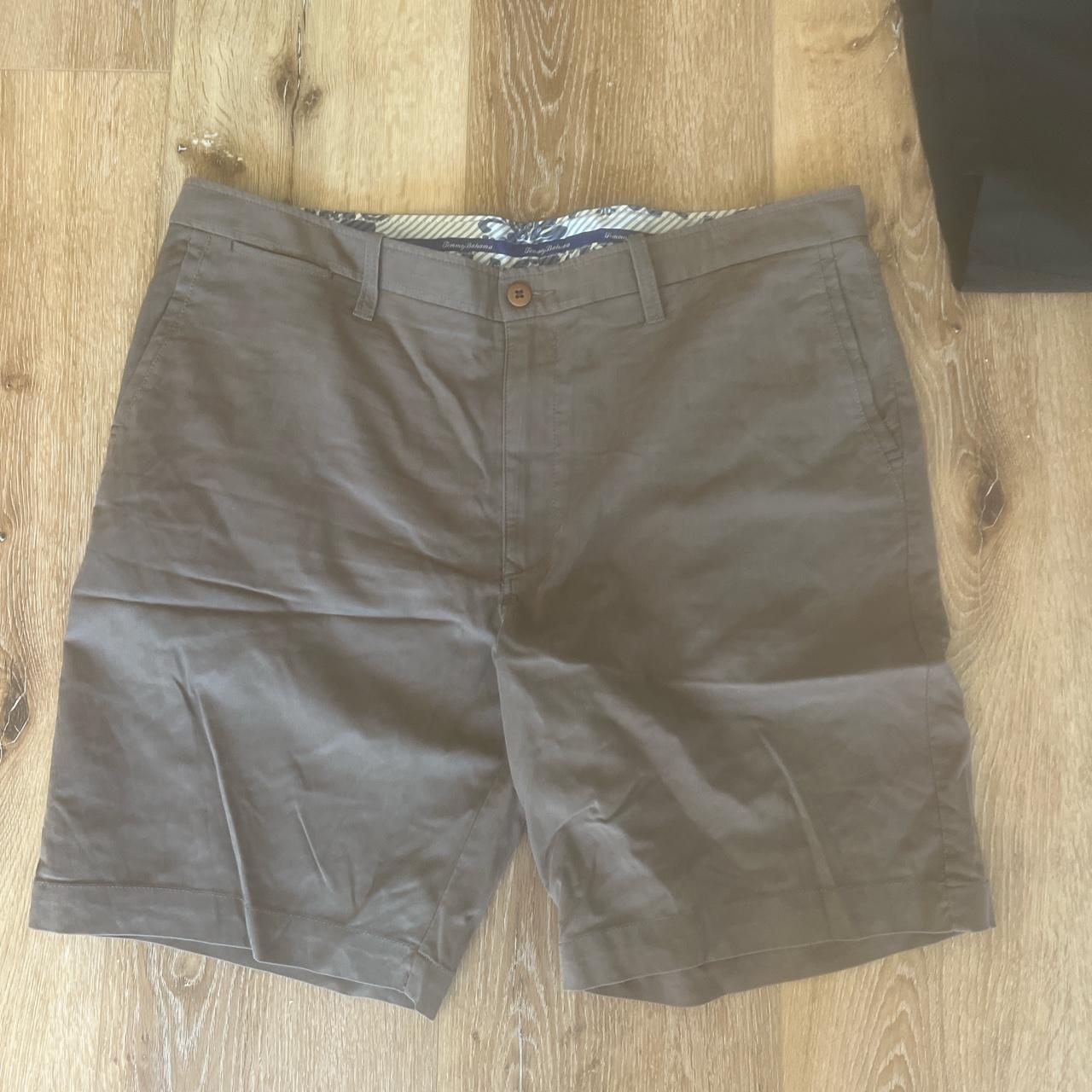Tommy Bahama Men's Brown and Grey Shorts Depop