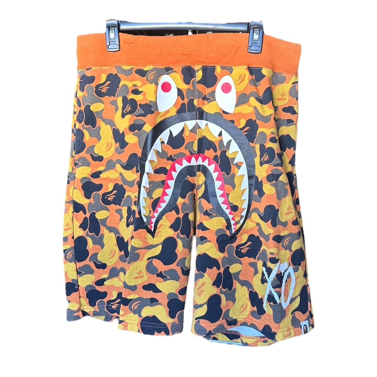 BAPE x XO Shark Sweat Shorts Condition: Great (Worn... - Depop