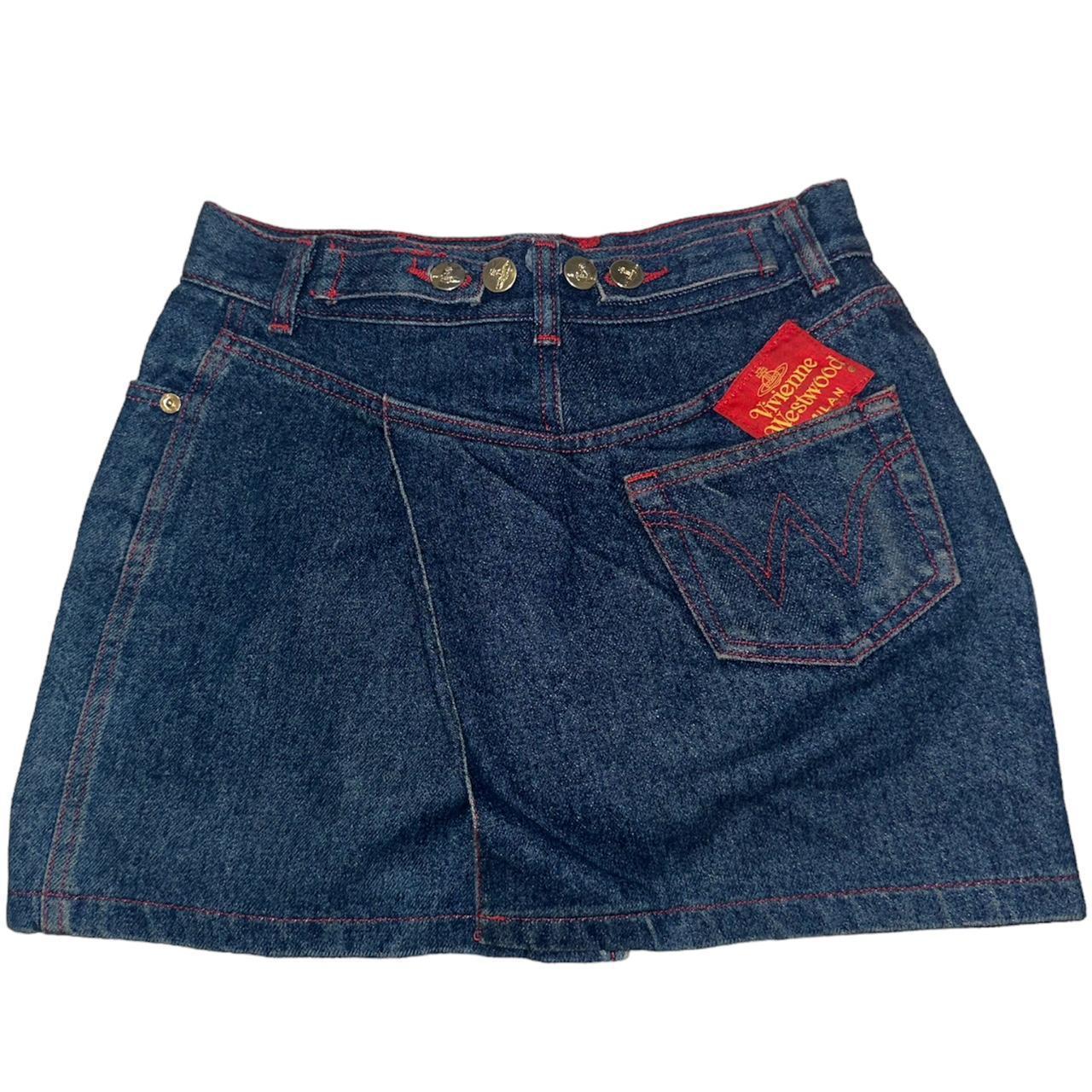 🌟 Vivienne Westwood Denim Mini Skirt 🌟 🔴 Red label | Depop
