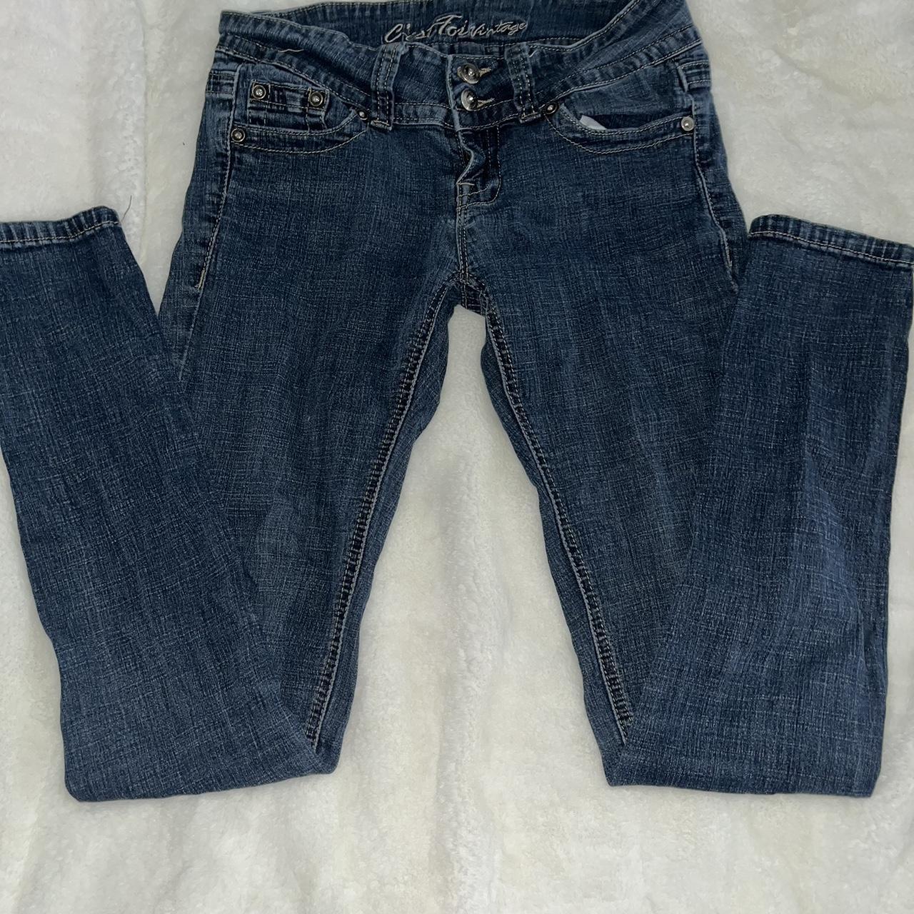 Vintage Low Rise Skinny Jeans Size 3 petite... - Depop
