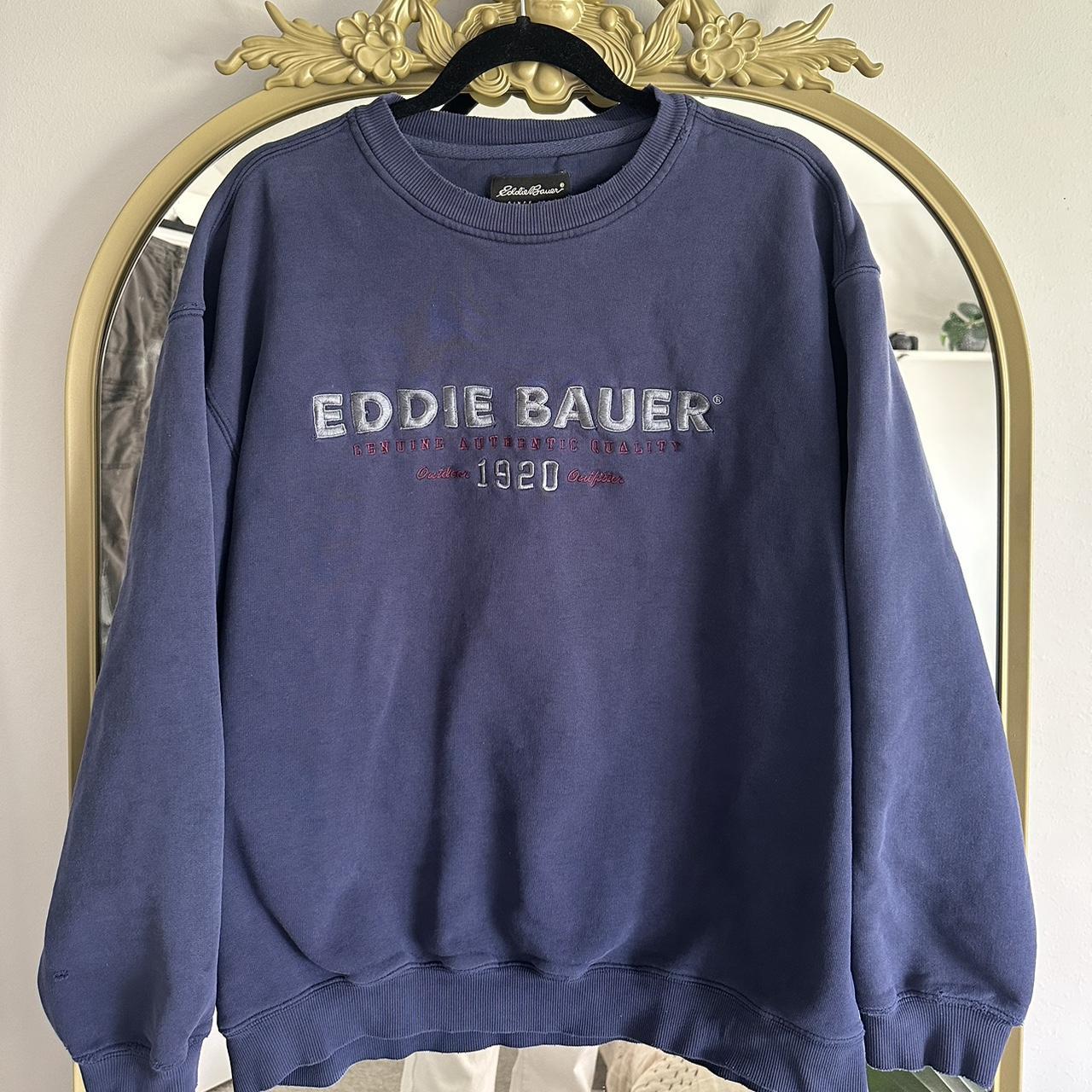 Eddie Bauer Crewneck Has a few small holes - Depop