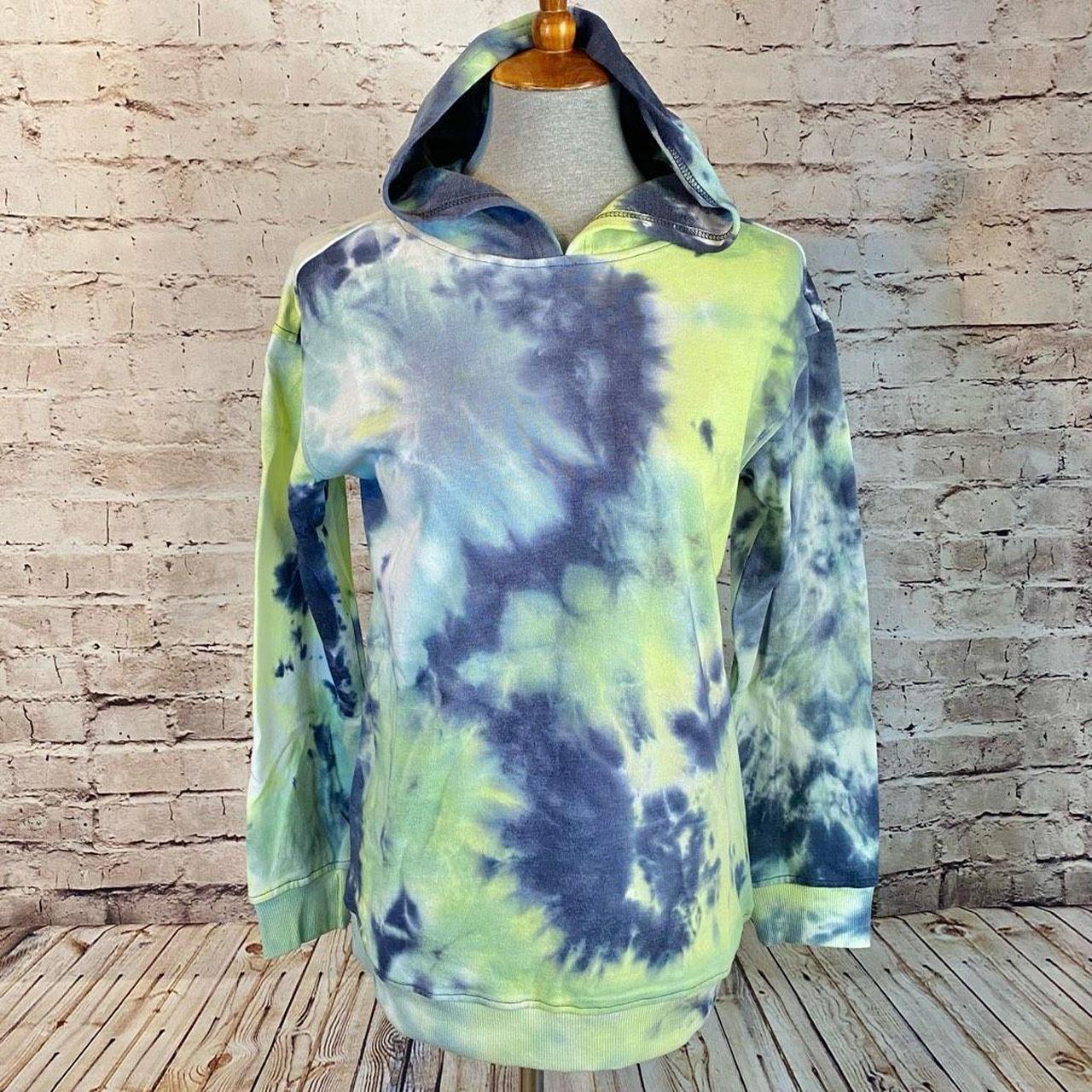 5th Ryder Womens Blue Green Tie Dye Pullover Depop