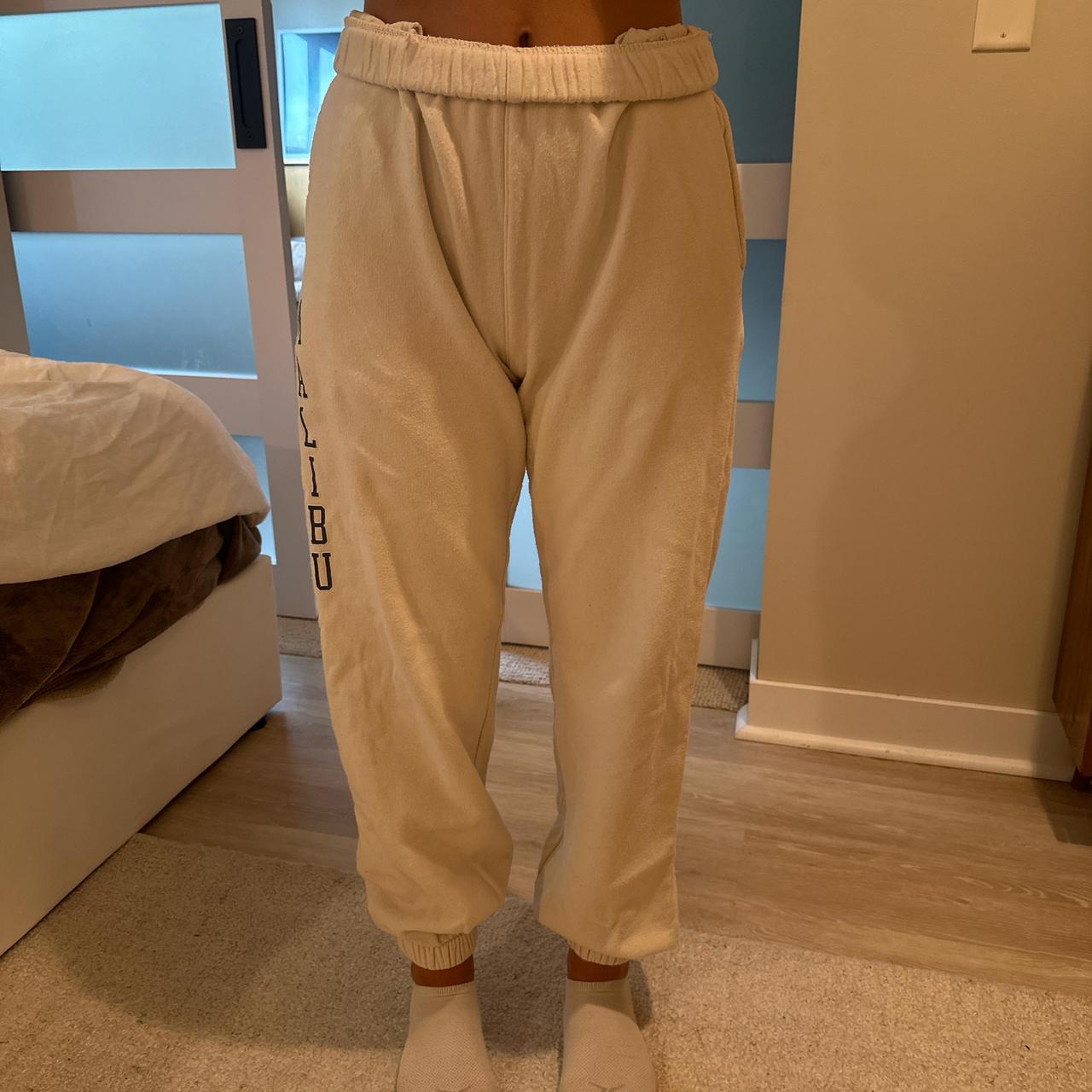Brandy Melville Women's Sweatpants White/Cream One size
