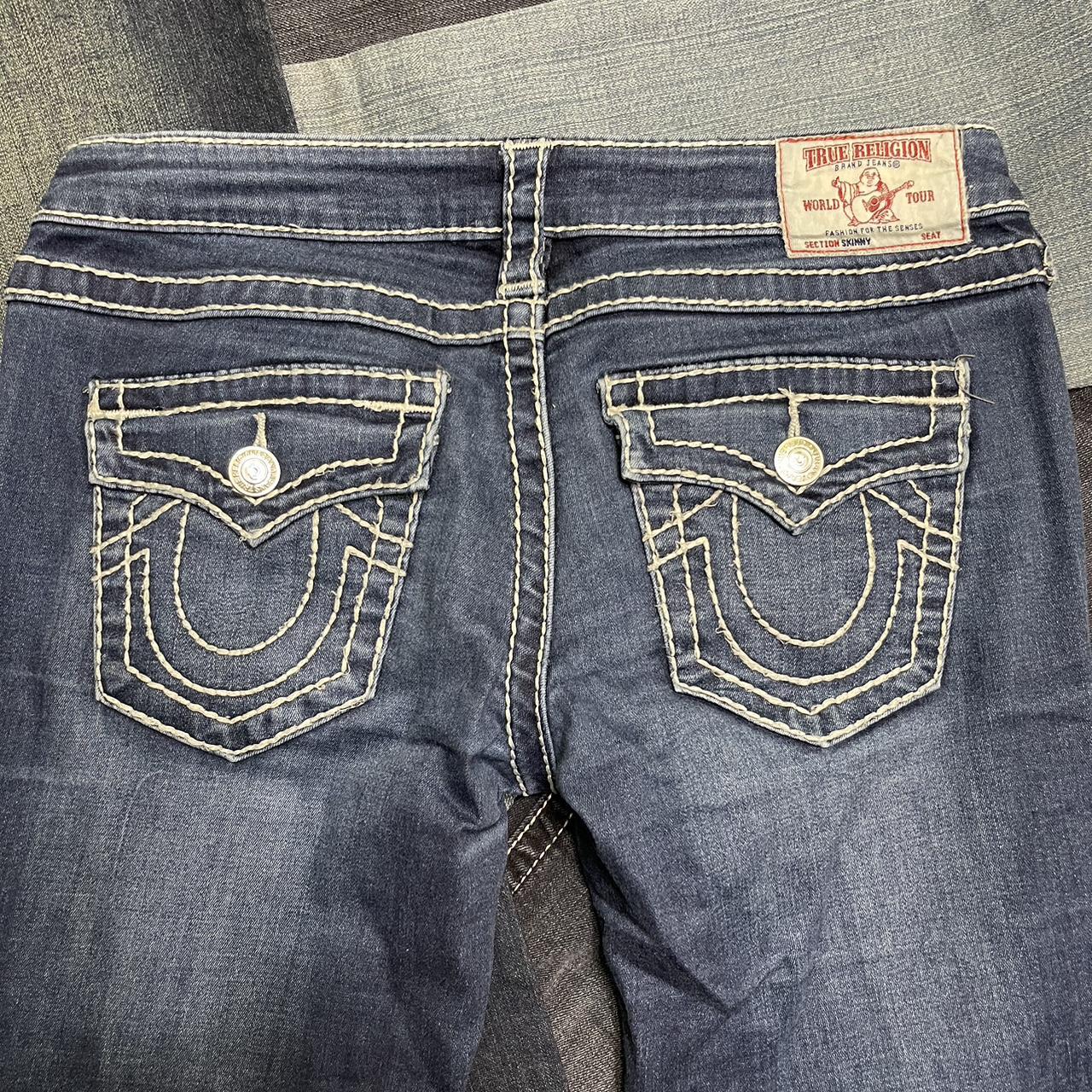 True Religion Brand Jeans With Thick White Depop   P0 