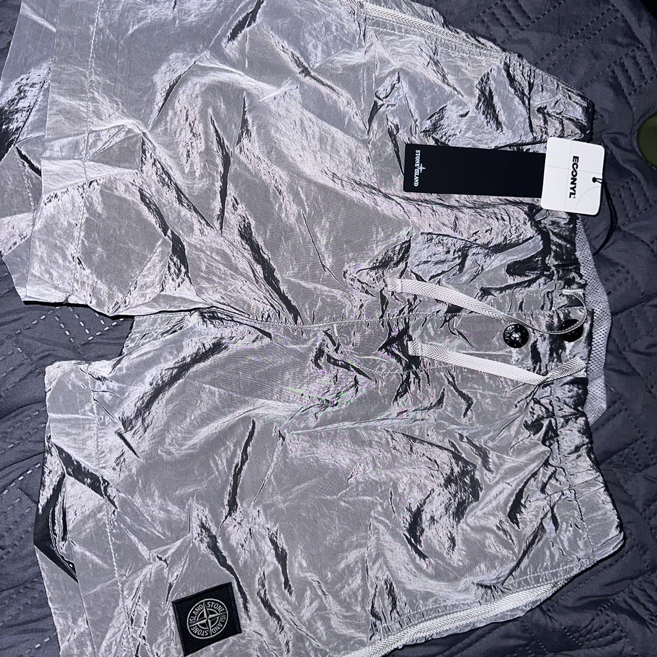 Stone Island Men's Grey Shorts Depop