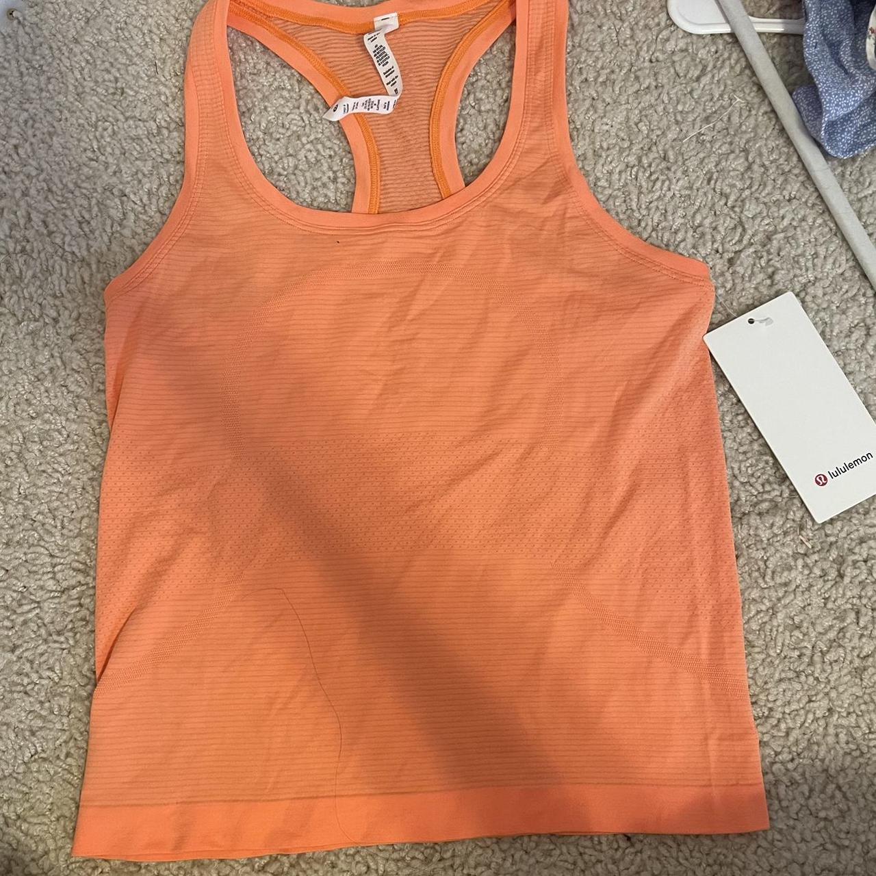Lululemon orange soda, swiftly racer back tank top.... Depop