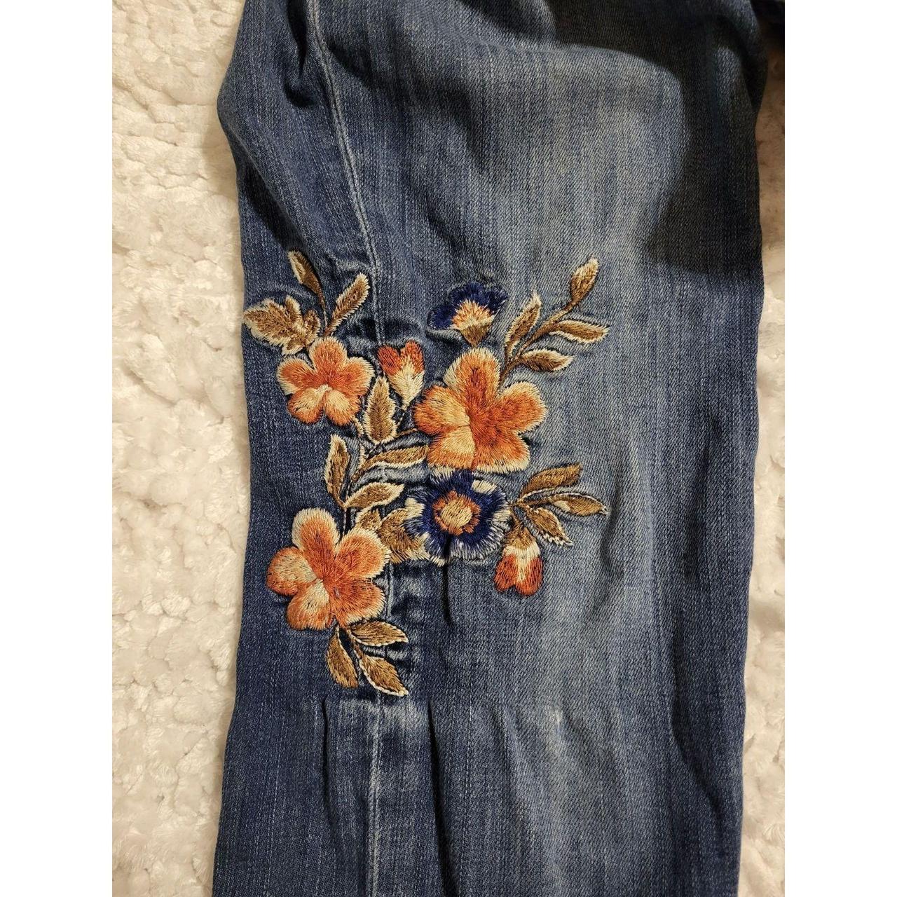 Miss Me (girls) skinny jeans, flower design... - Depop