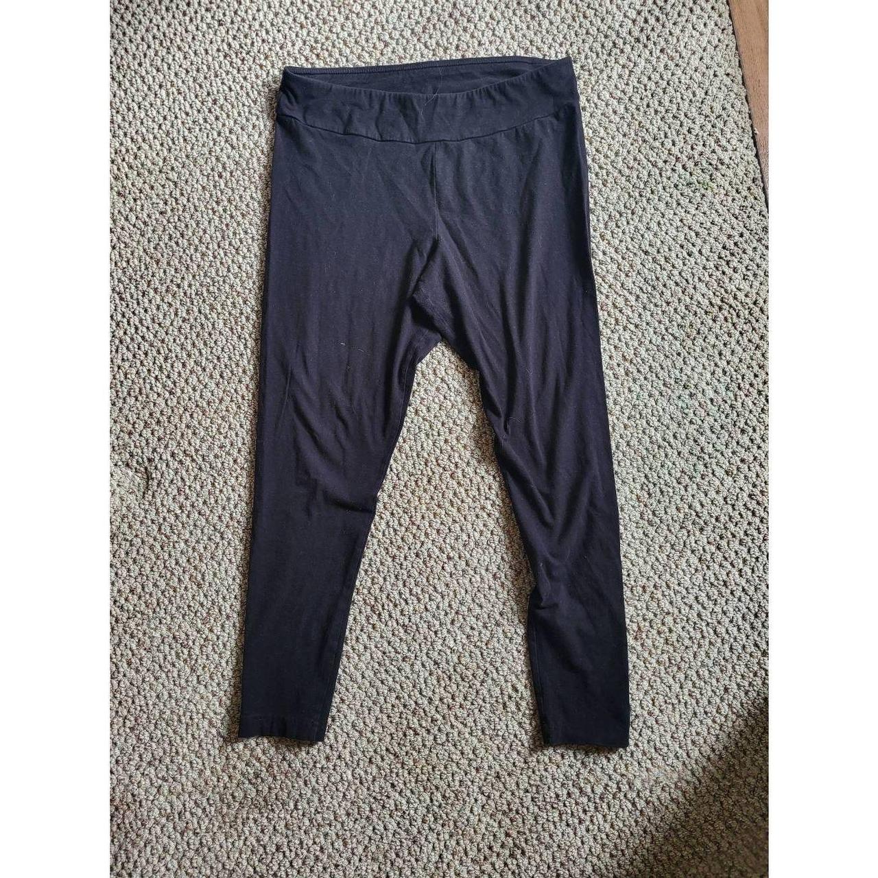 Time and Tru black leggings, size L (12-14), wide - Depop