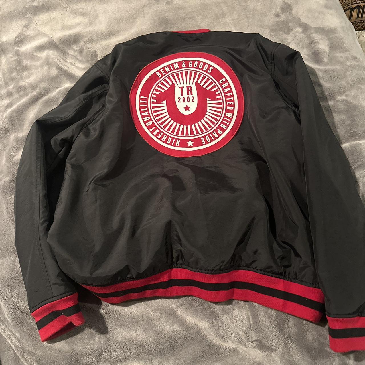 True religion varsity jacket, size triple XL, but... - Depop