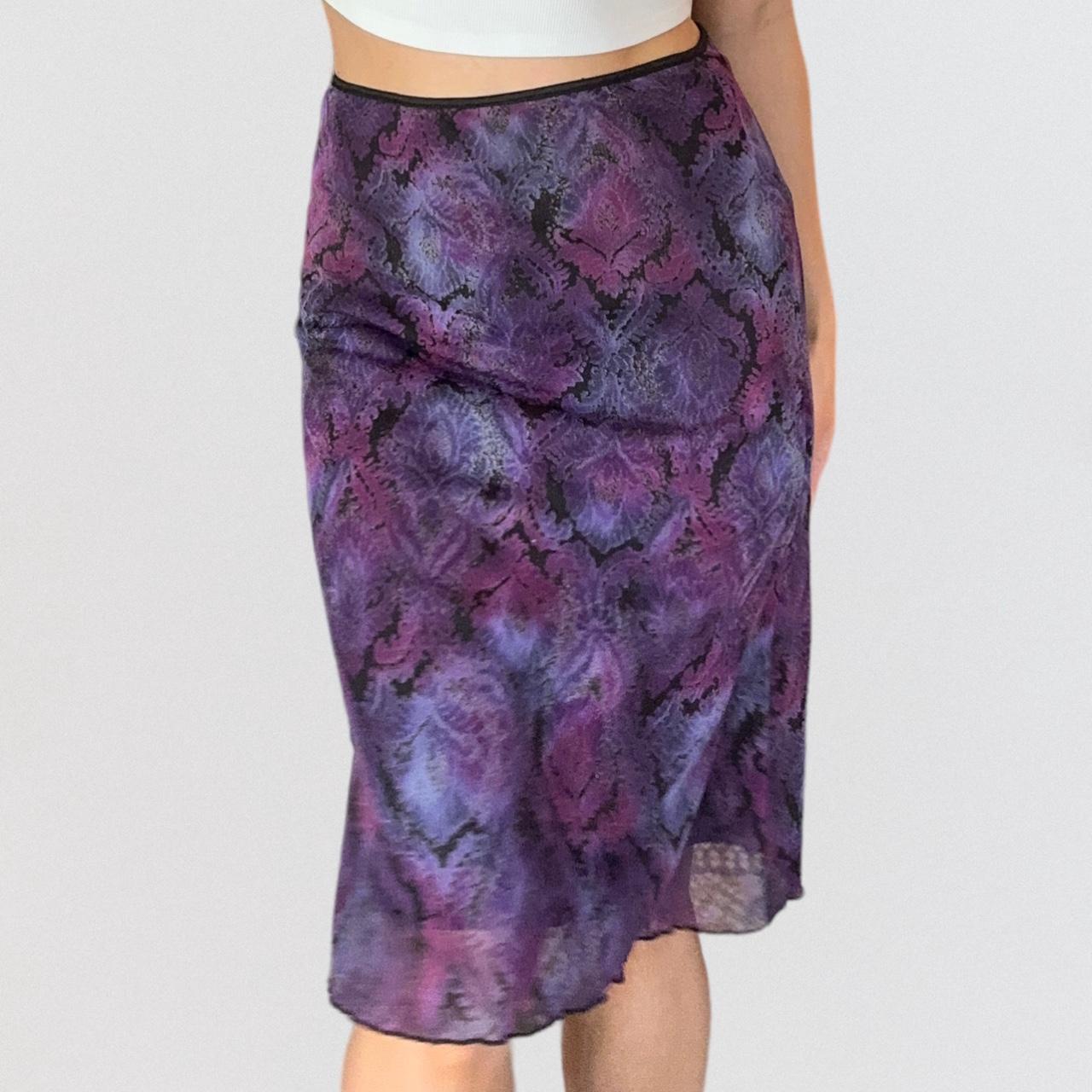 Women's Purple and Black Skirt | Depop