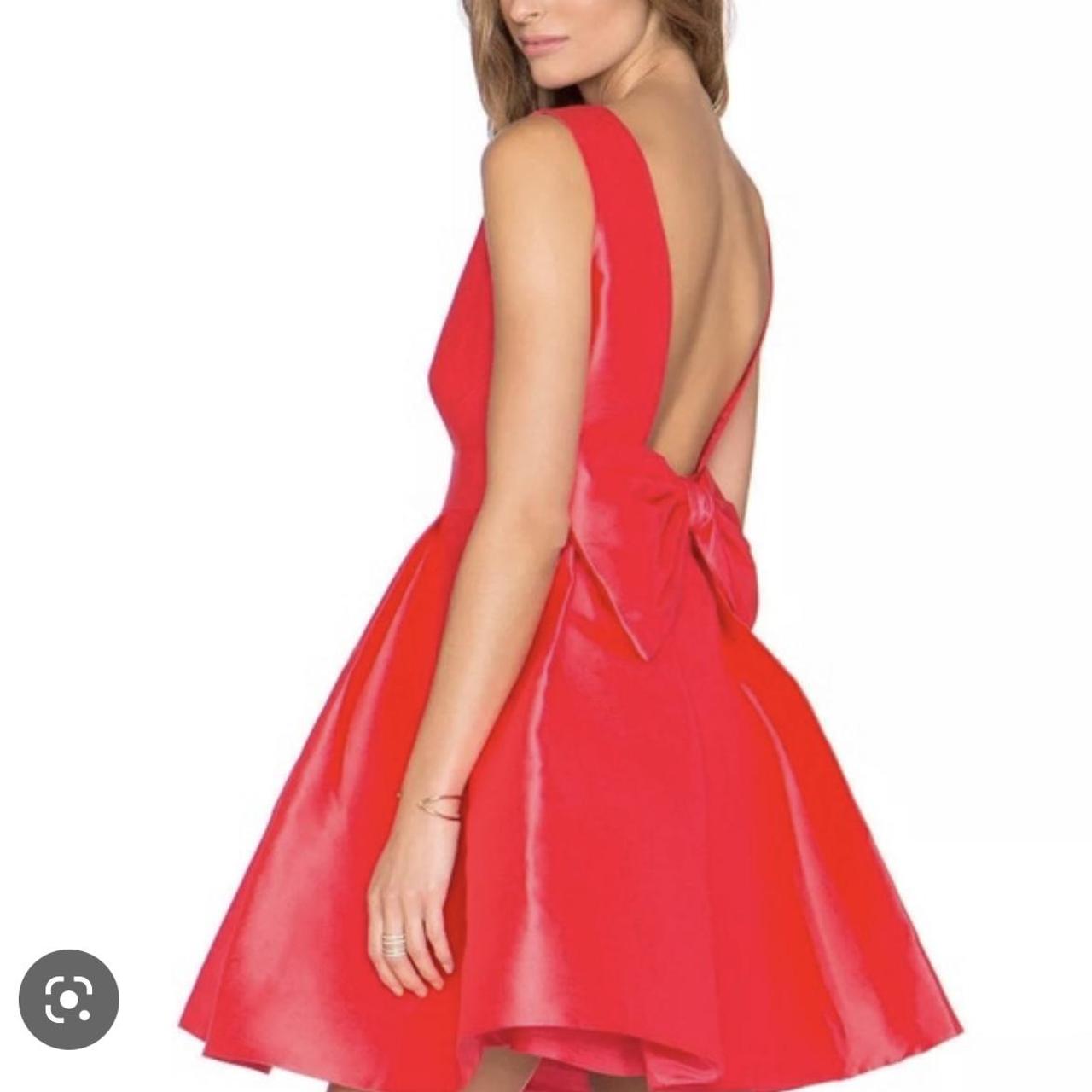 Kate Spade Backless Bow Mini Dress in Red