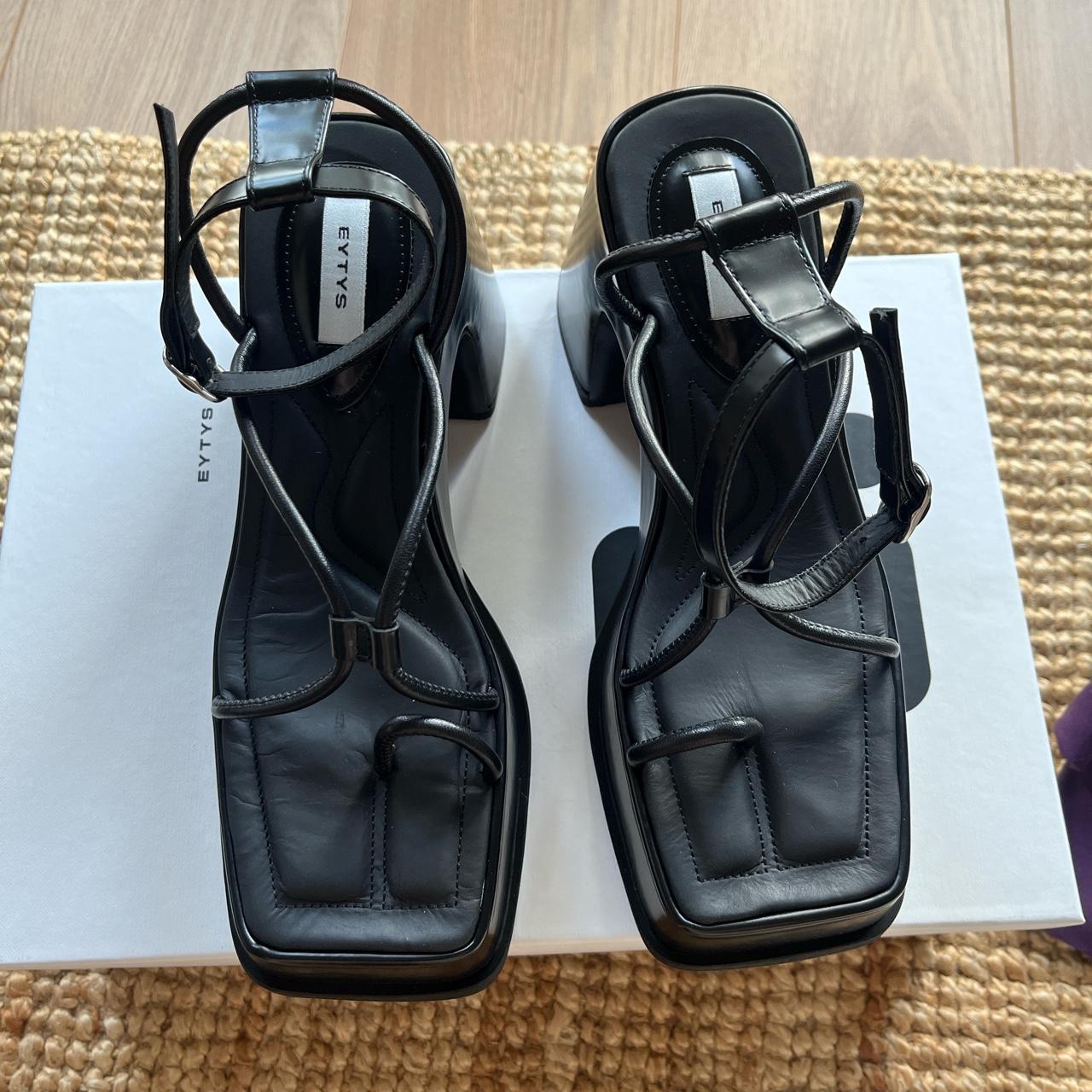 Eytys Olympia Heels black leather chunky sandals new... - Depop
