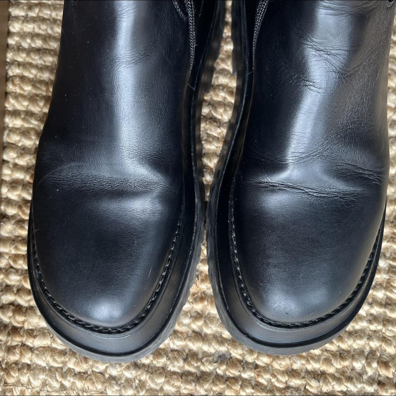 Burberry black Chucky boots size 4 - Depop