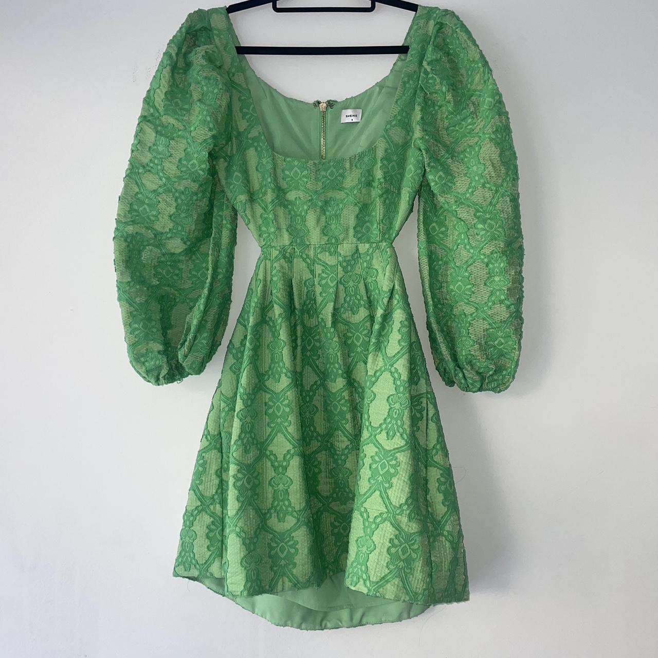 Sheike Green Mini Dress - Worn twice. perfect... - Depop