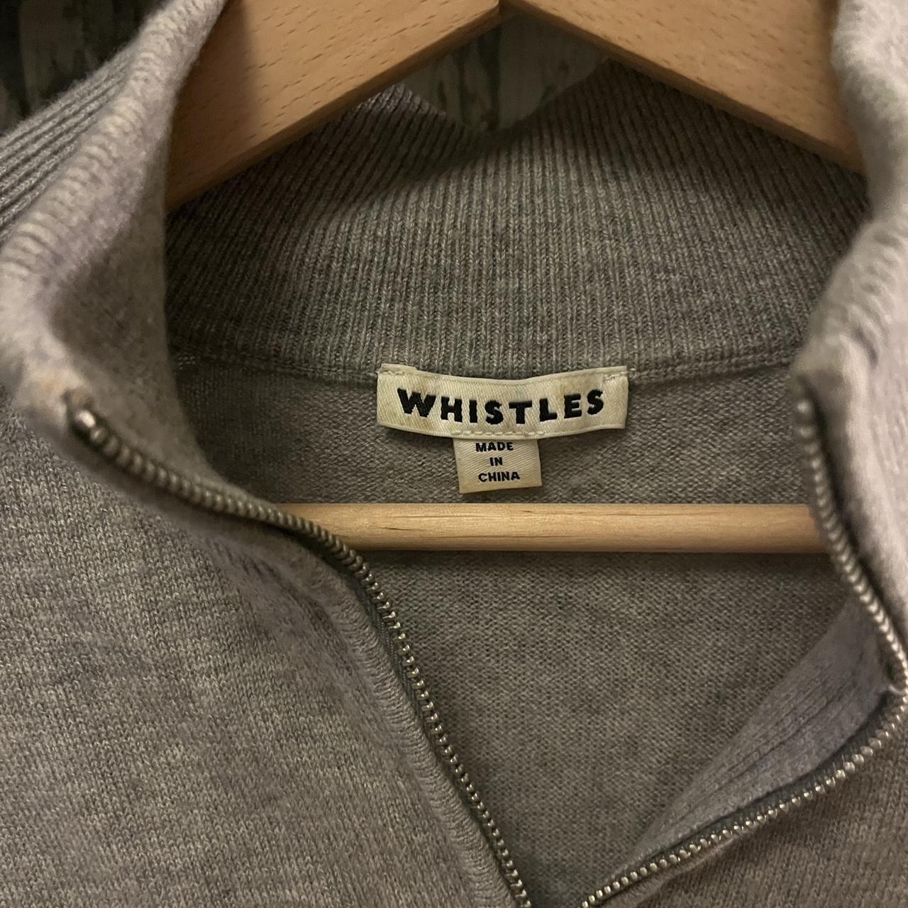 WHISTLES JUMPER Light weight halfzip grey jumper... Depop