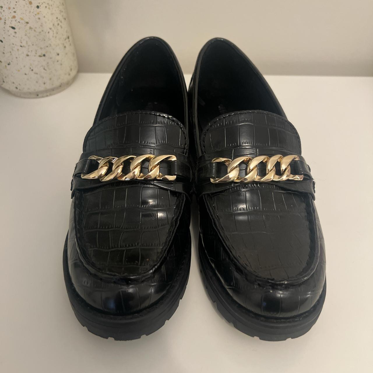 Old Navy Women's Loafers Black US – Black leather loafers