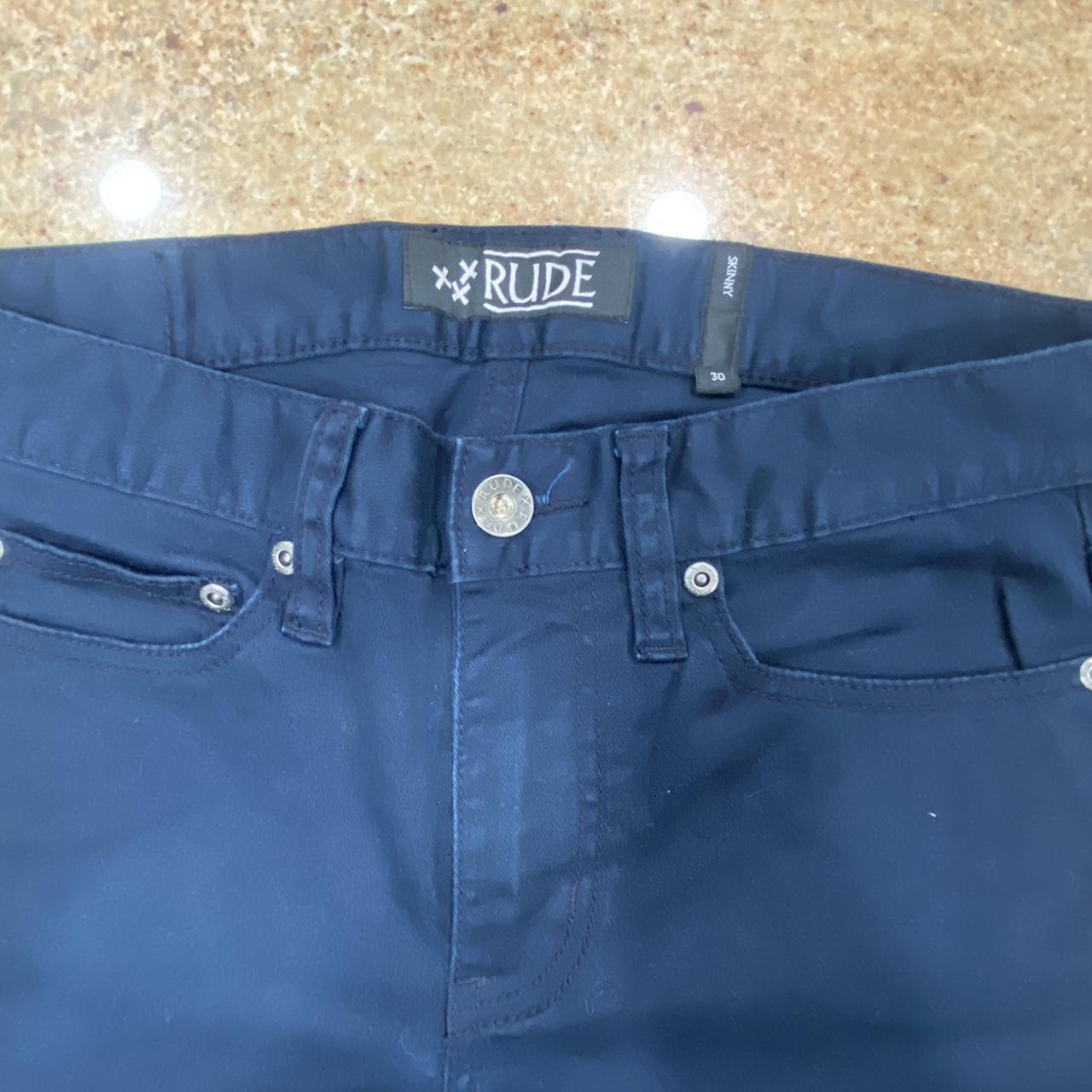 XXX Rude Blue jeans, brand XXX Rude, Size 30”...