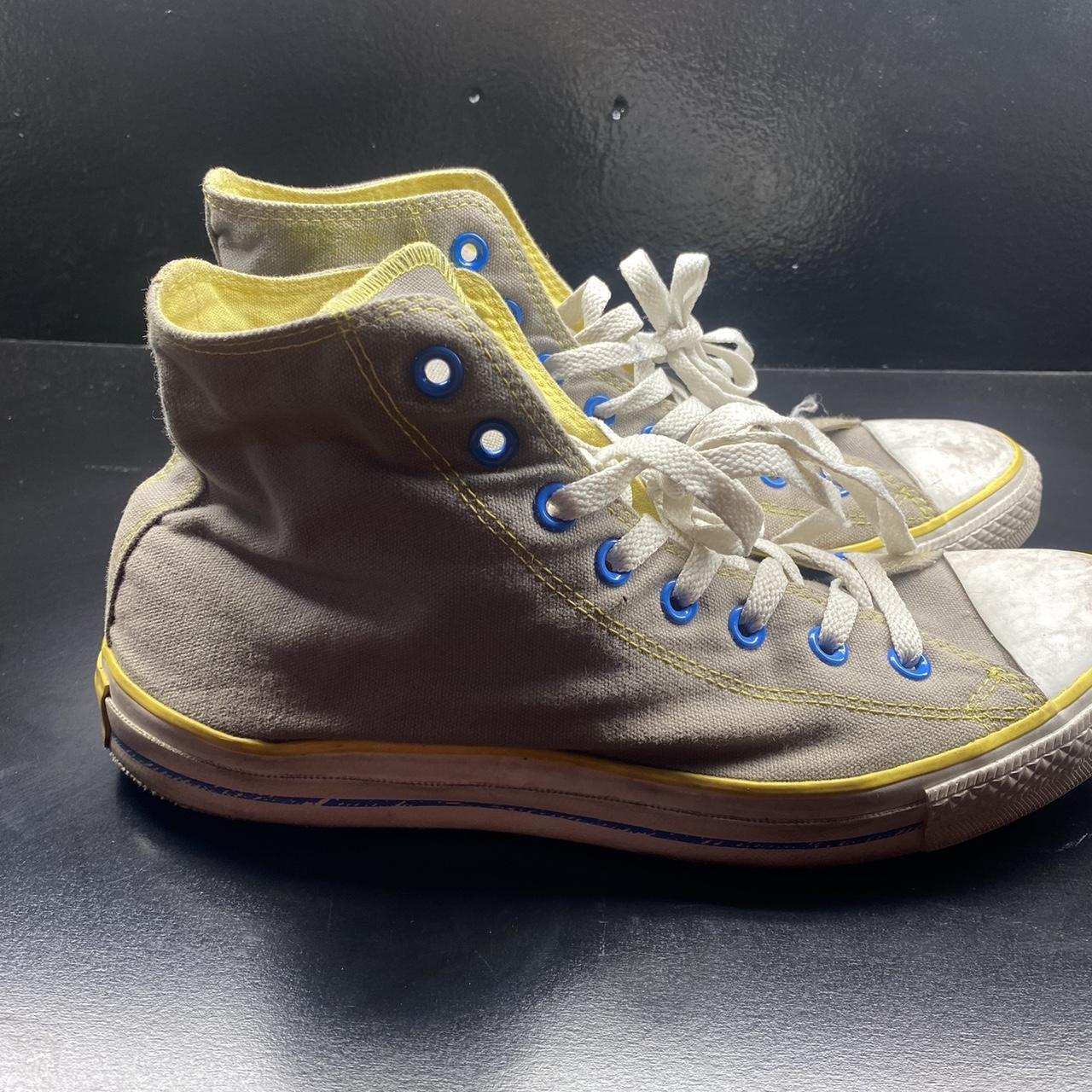 Mens yellow high top converse best sale