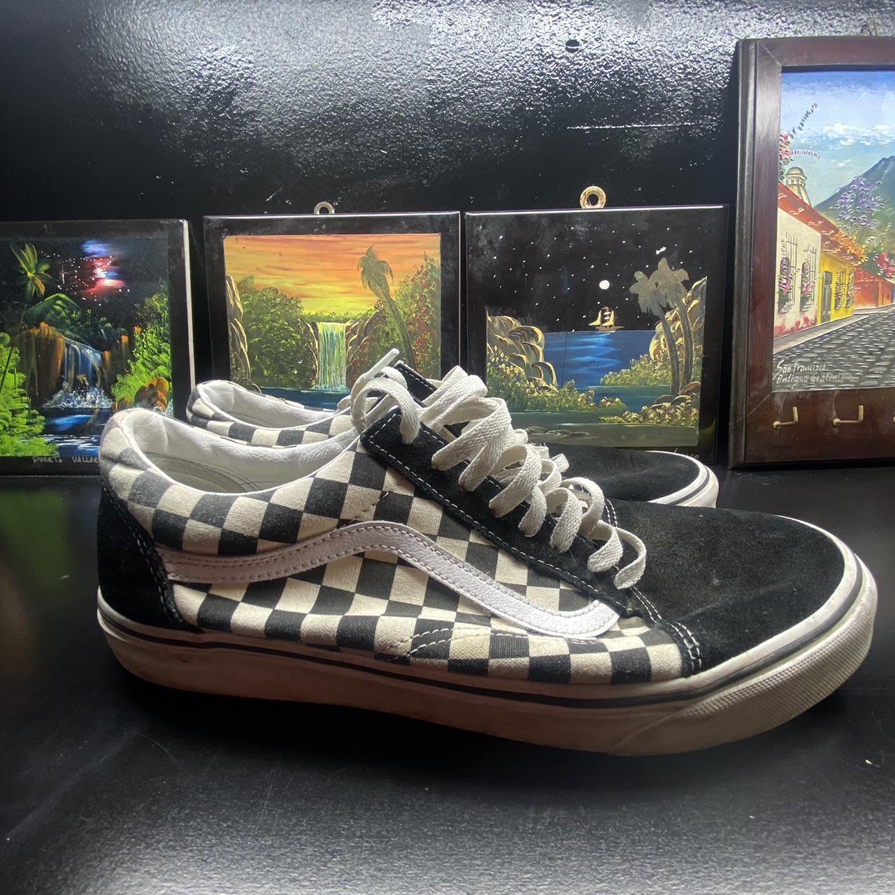 Checkered vans mens old skool best sale