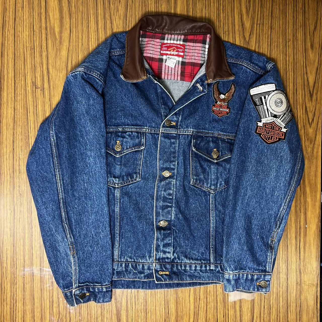 Harley Davidson Men's Blue Jacket | Depop