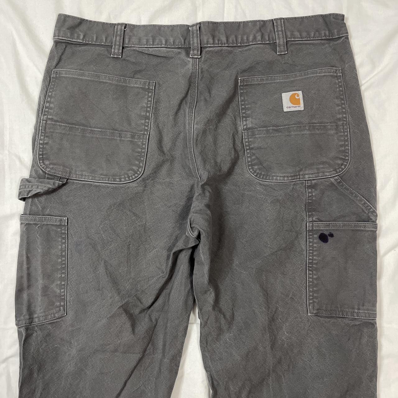 BUYER : Carhartt Carpenter Workwear Grey Pants... - Depop