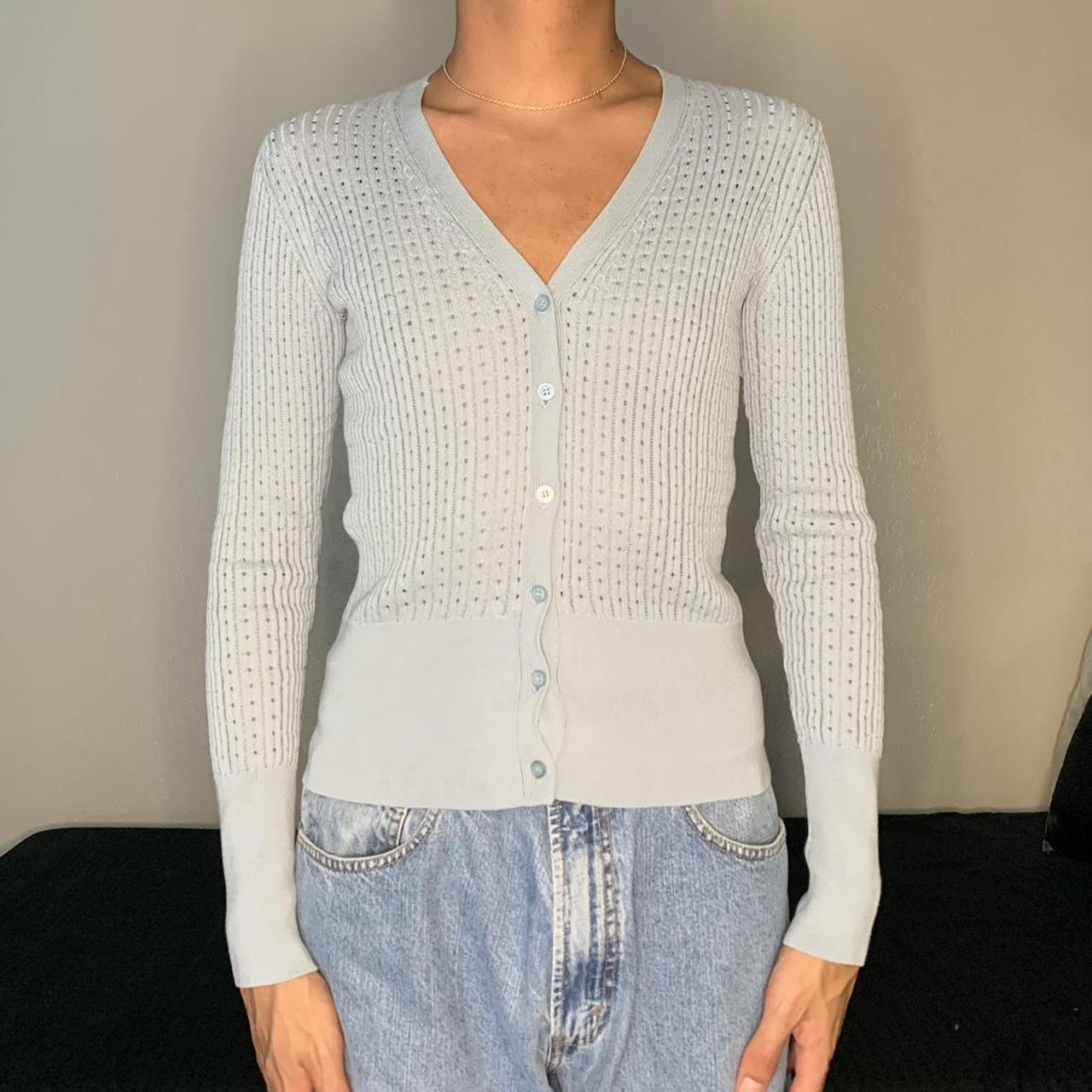 COS Pastel Blue Cardigan Depop