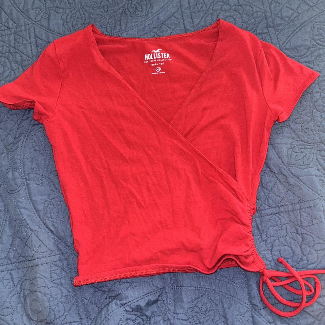 Hollister Co. Women's Red Top Depop
