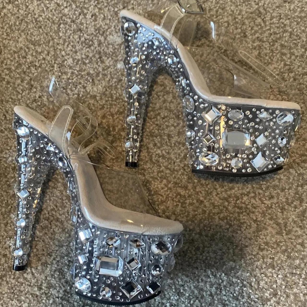 Silver pleaser clearance heels