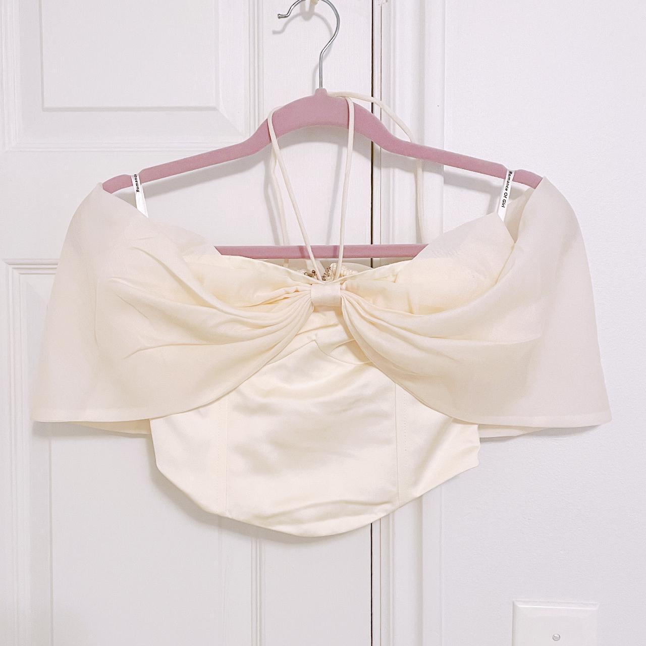 Source Unknown Women's Crop top - Cream/White - X… - image 1