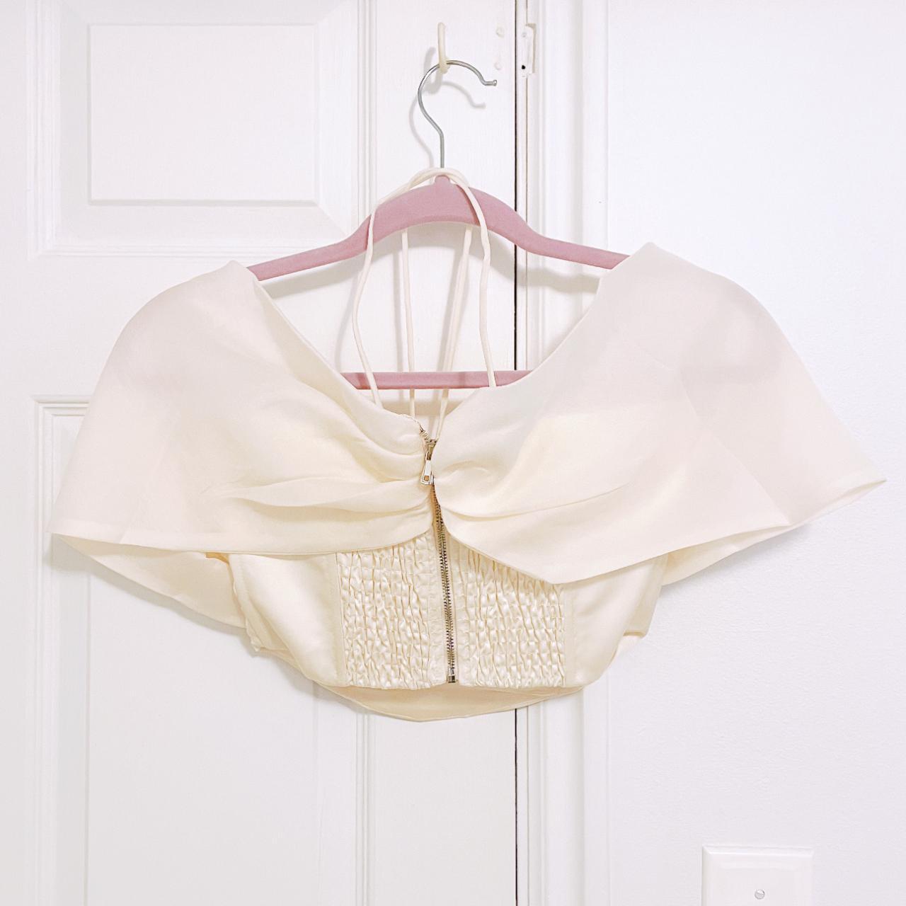 Source Unknown Women's Crop top - Cream/White - X… - image 2