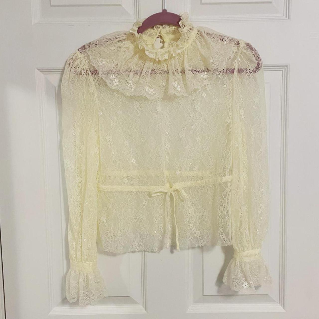 Source Unknown Women's Blouse - Cream - S – Japan… - image 1