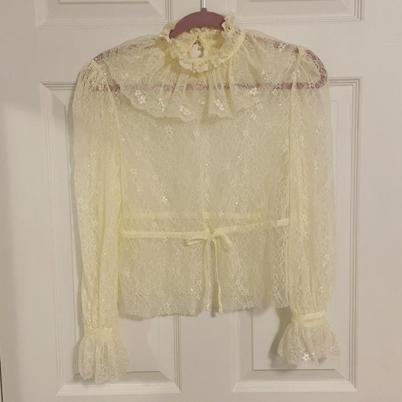 Source Unknown Women's Blouse - Cream - S – Japan… - image 2