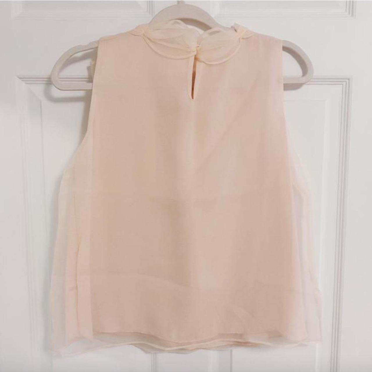 Source Unknown Women's Blouse - Pink/Cream - XS –… - image 3