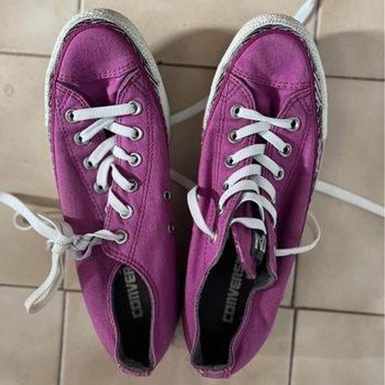 Ladies purple cheap converse shoes