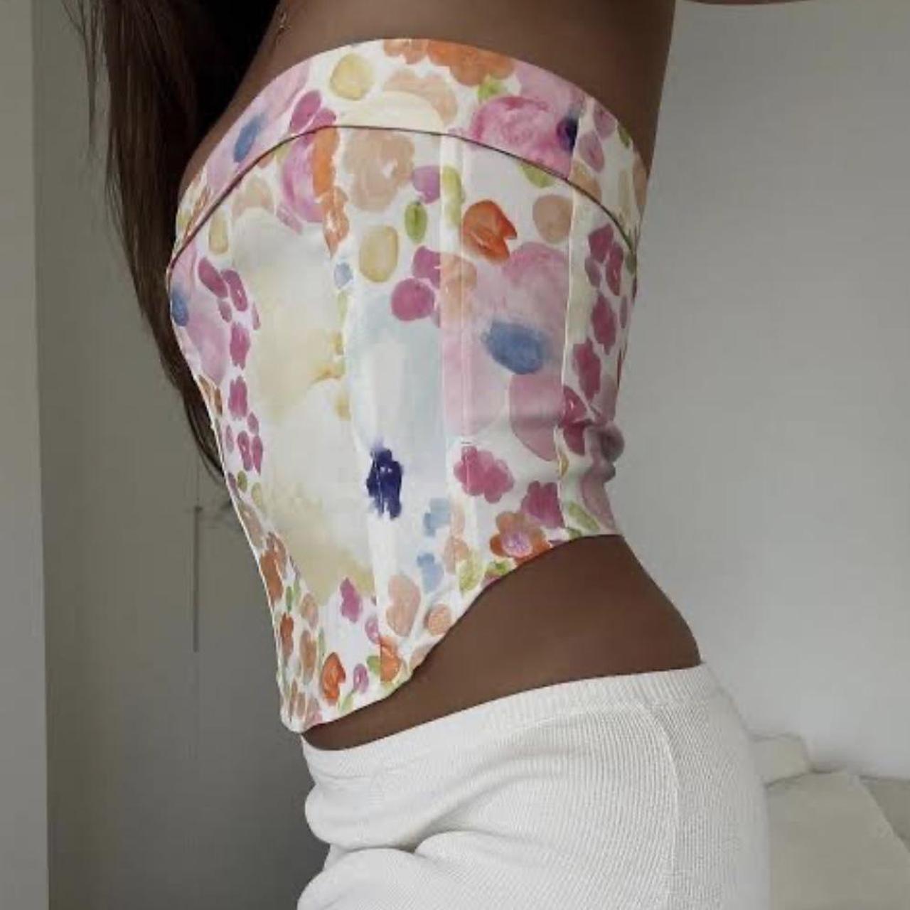 Glassons Water colour Corset Floral Pattern Size... Depop