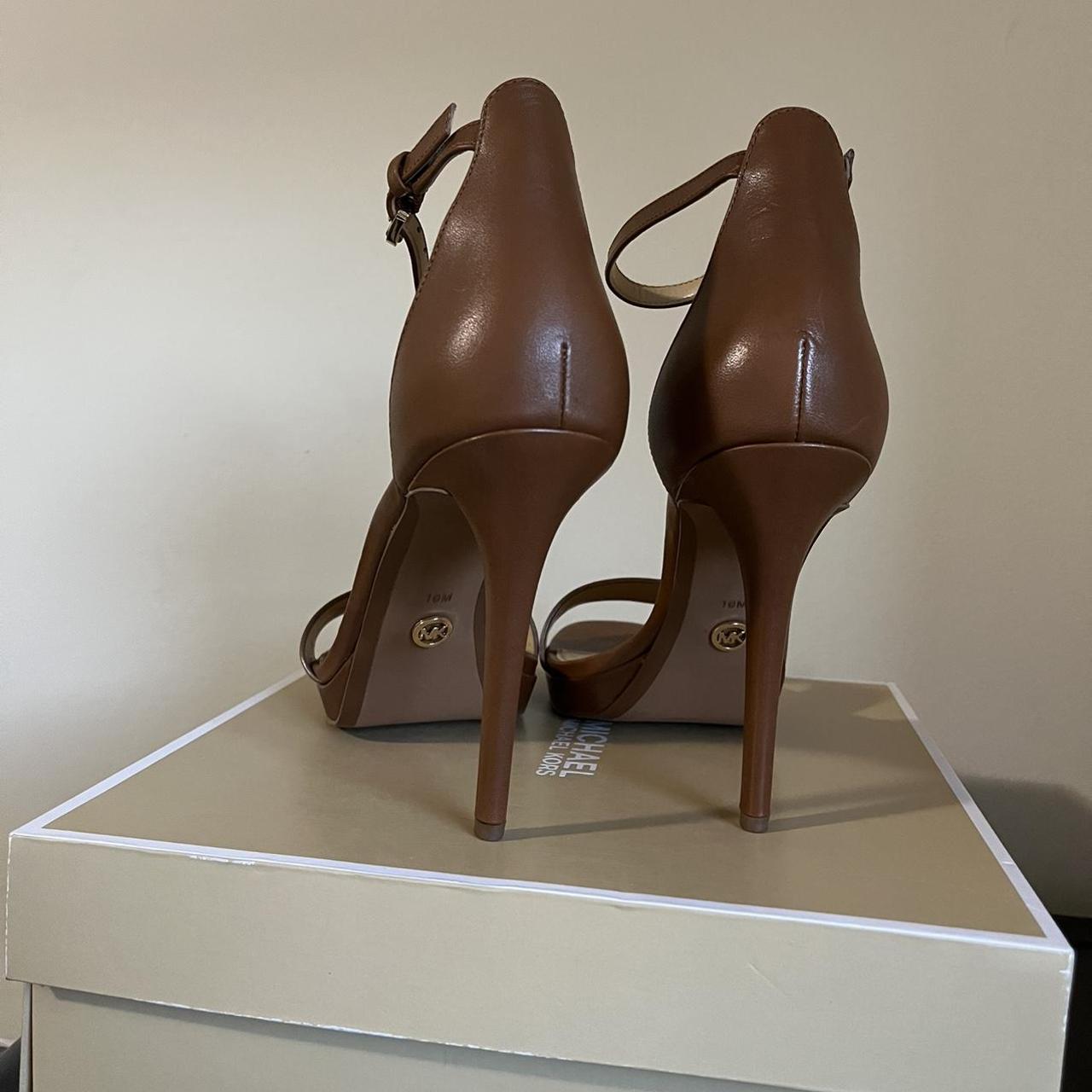 Michael Kors Hutton Sandal Leather Heels Open toe Depop