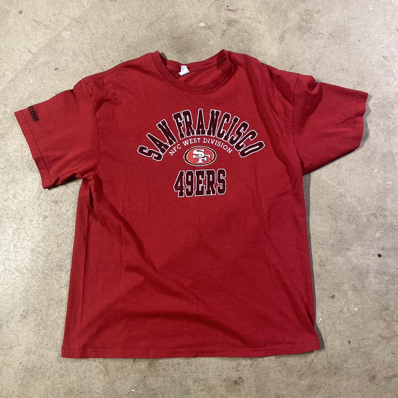 Vintage San Francisco 49ers T-Shirt Sizing: Tag - Depop