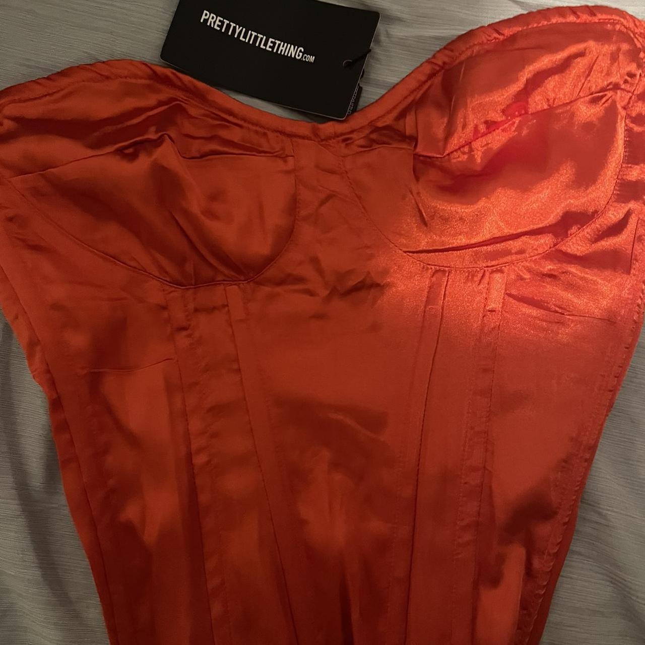 PrettyLittleThing Men's Orange Corset | Depop