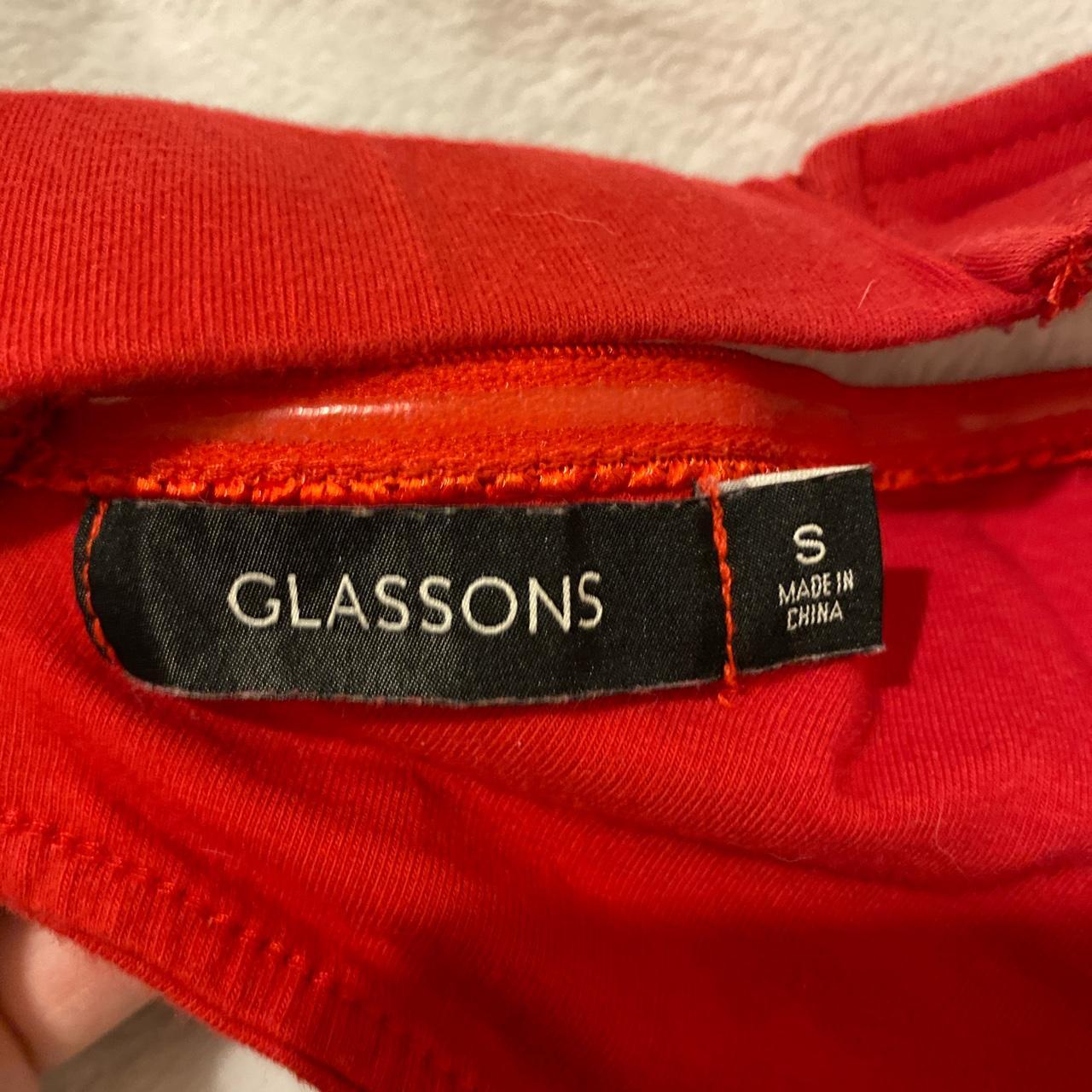 red glassons boob tube top super stylish would go... - Depop