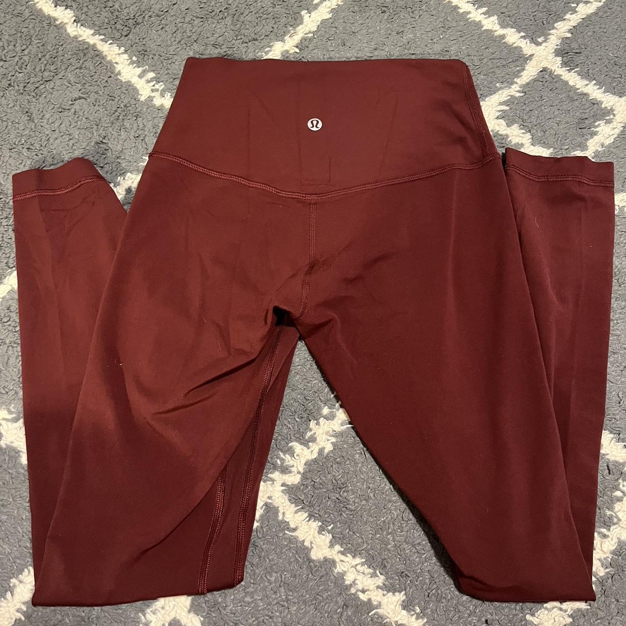 maroon lululemon align leggings size 4 Depop