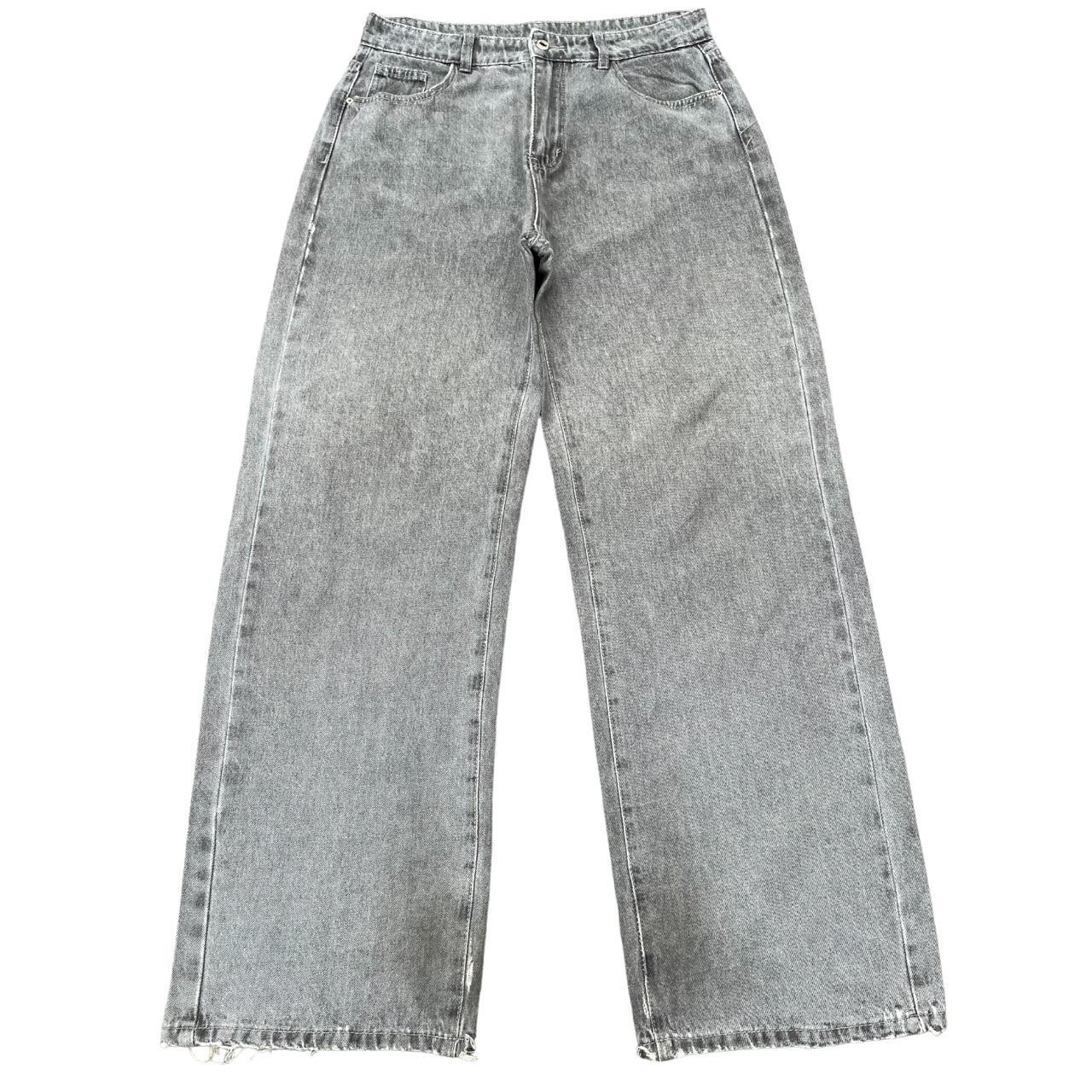 Vintage Japanese Brand Grey Charcoal Washed Loose | Depop