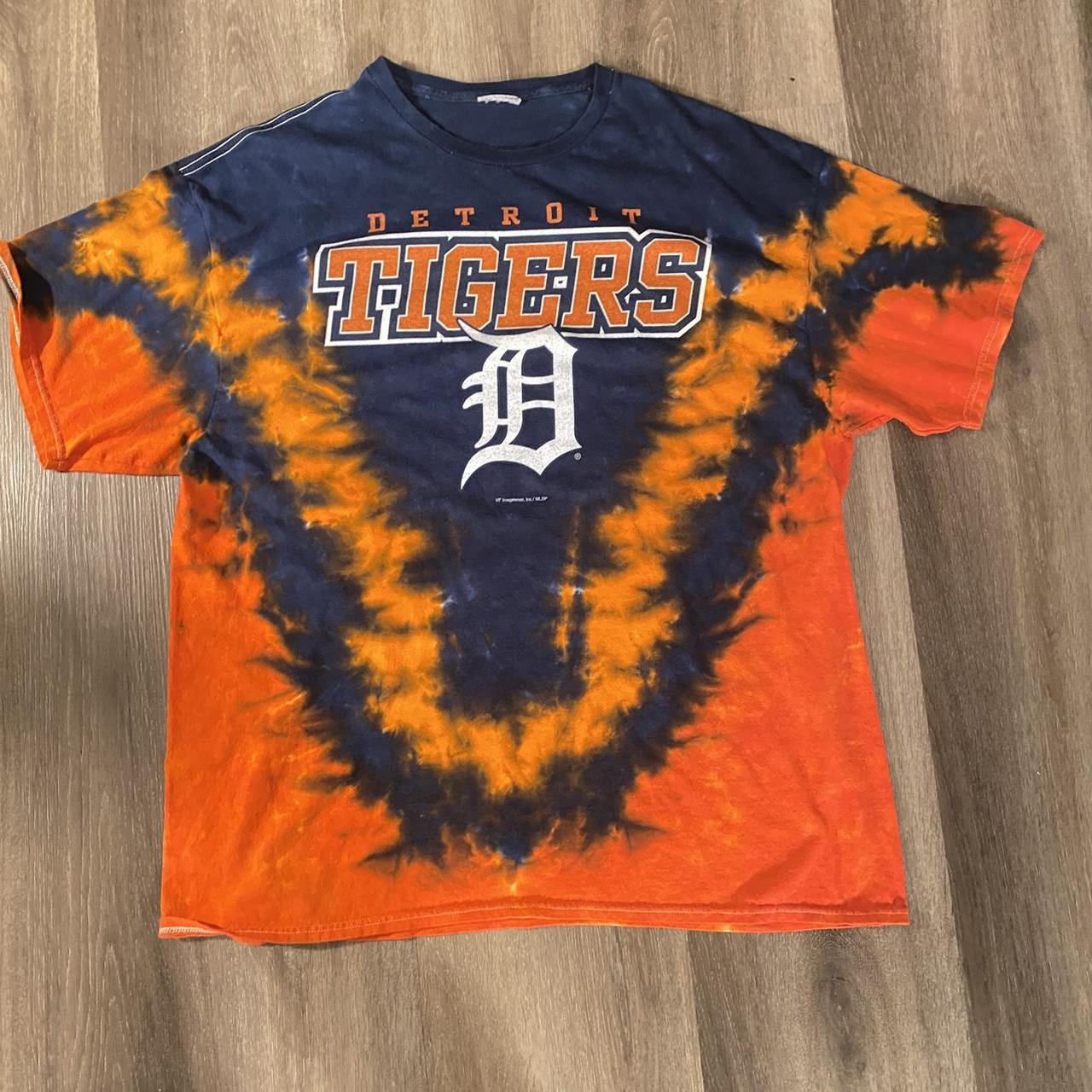 detroit tigers tie dye t shirt