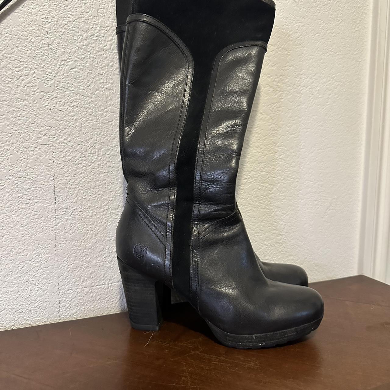 Timberland Women's Knee high Boots Black US – Black knee