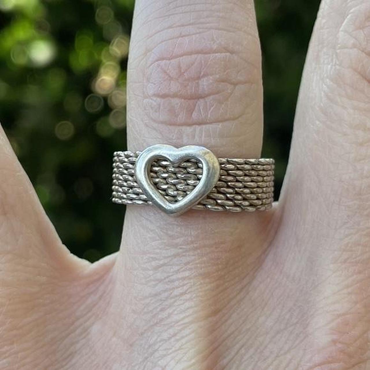 Tiffany & Co. 925 Silver 0.03tcw Diamond Somerset Mesh Ring Size 6.5 ( –  Chorost & Co.