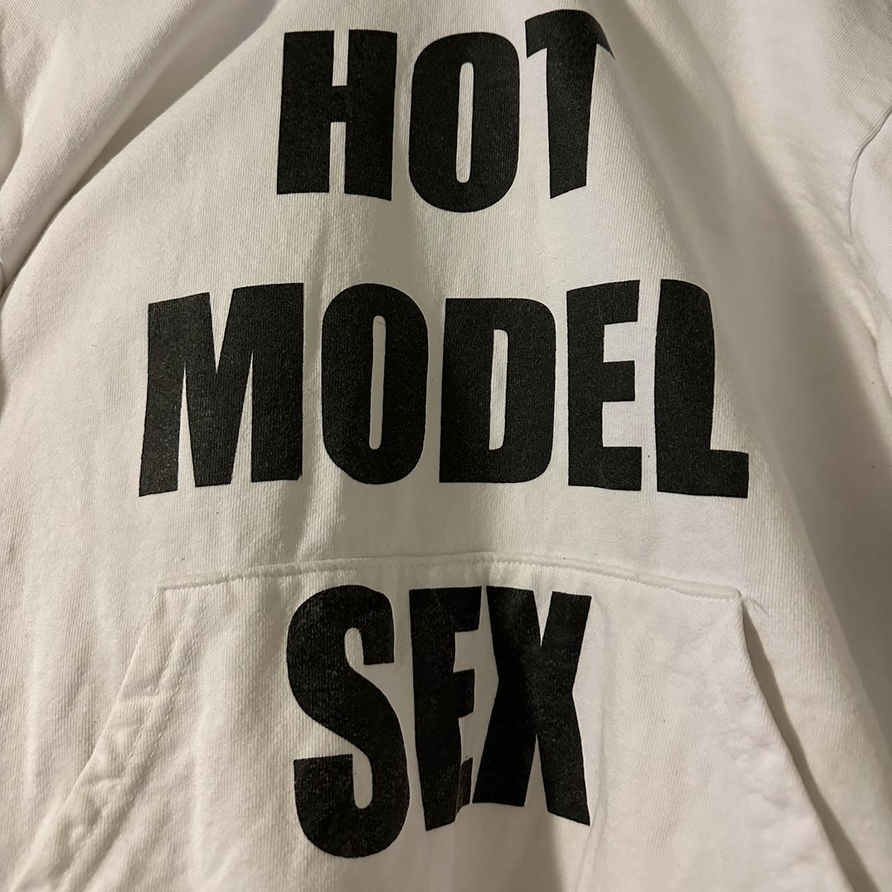 Hot Model Sex Hoodie (White/Medium) -Really good... - Depop