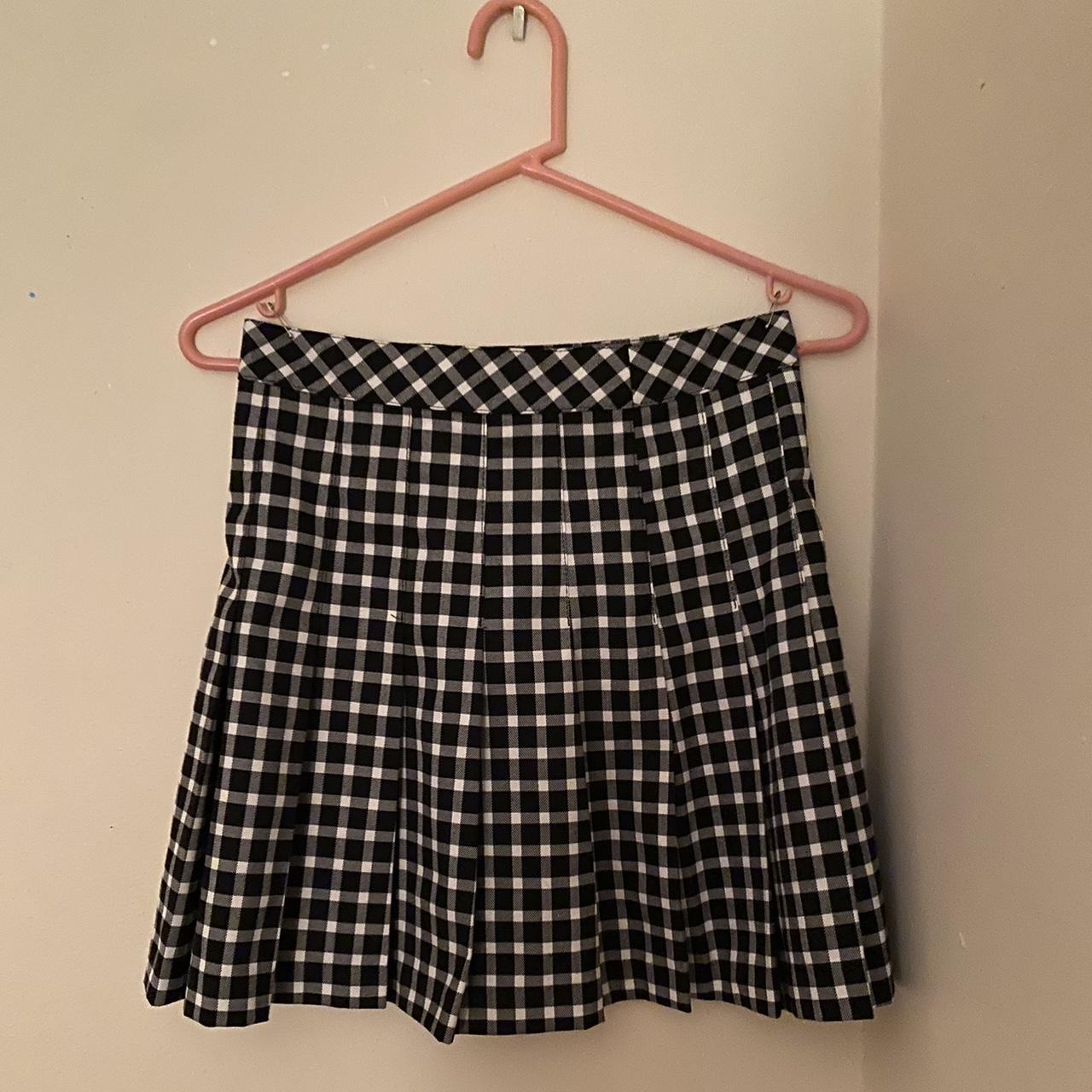 🖤Black, white, and gray plaid skirt 🖤Mini skirt... - Depop