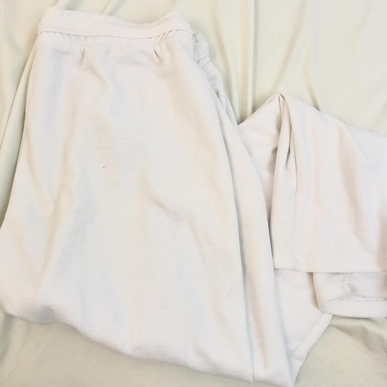 Zara Women S White Joggers Tracksuits Depop